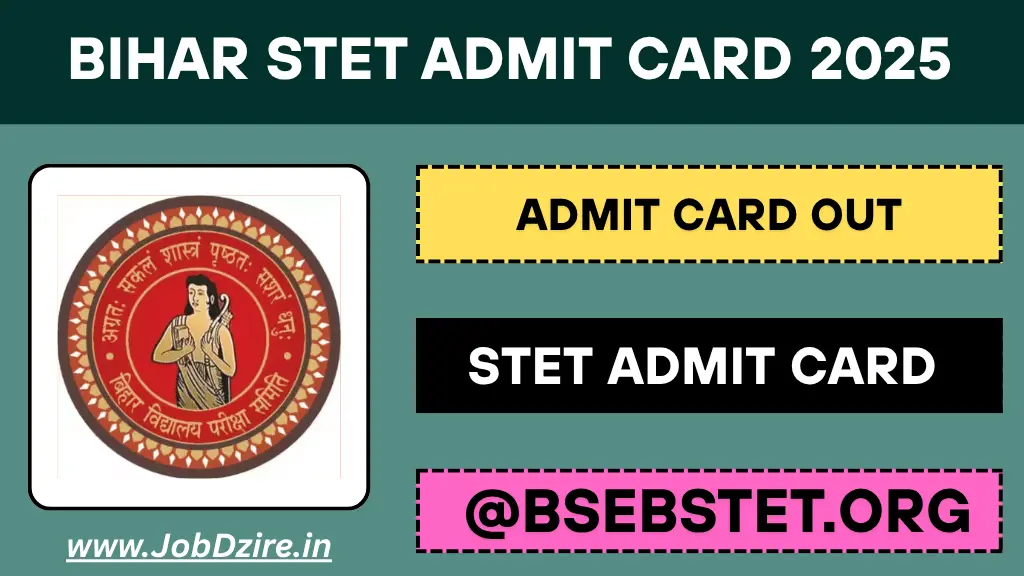 Bihar STET Admit Card 2025
