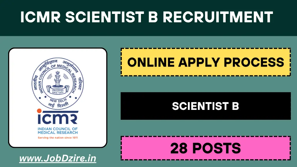 ICMR Scientist B Recruitment 2025