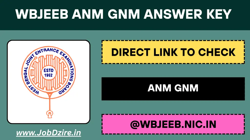 WBJEEB ANM GNM Answer Key 2025